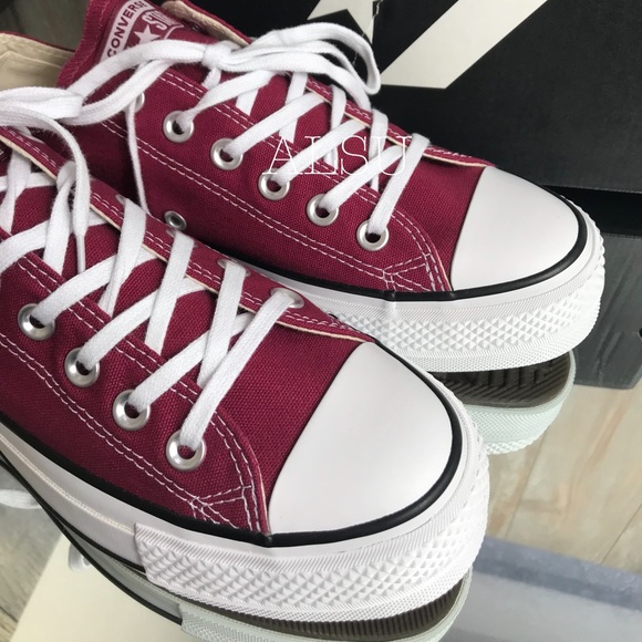 Converse Ctas Lift OX Classic Rhubarb🍷W AUTHENTIC - Picture 6 of 7